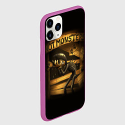 Чехол iPhone 11 Pro матовый Bendy And The Ink Machine, цвет: 3D-фиолетовый — фото 2