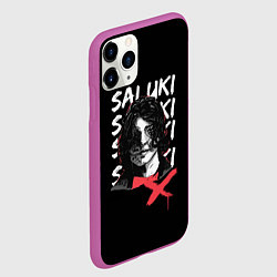 Чехол iPhone 11 Pro матовый SALUKI, цвет: 3D-фиолетовый — фото 2