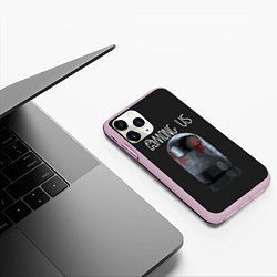 Чехол iPhone 11 Pro матовый AMONG US, цвет: 3D-розовый — фото 2