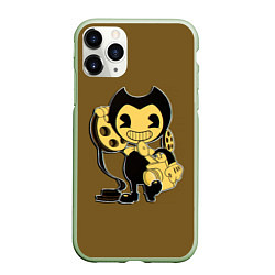 Чехол iPhone 11 Pro матовый Bendy And The Ink Machine, цвет: 3D-салатовый