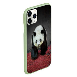 Чехол iPhone 11 Pro матовый ПАНДА, цвет: 3D-салатовый — фото 2