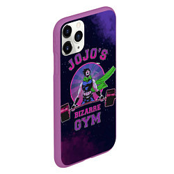 Чехол iPhone 11 Pro матовый JoJo’s Bizarre Adventure Gym, цвет: 3D-фиолетовый — фото 2