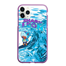Чехол iPhone 11 Pro матовый Brawl STARS surfing, цвет: 3D-фиолетовый