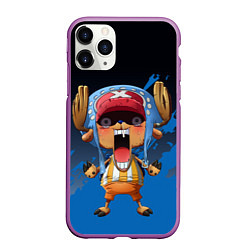 Чехол iPhone 11 Pro матовый One Piece Тони Чоппер, цвет: 3D-фиолетовый