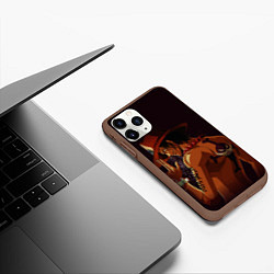 Чехол iPhone 11 Pro матовый One Piece Портгас Д Эйс, цвет: 3D-коричневый — фото 2