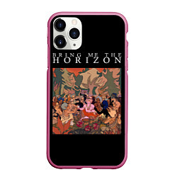 Чехол iPhone 11 Pro матовый BRING ME THE HORIZON, цвет: 3D-малиновый