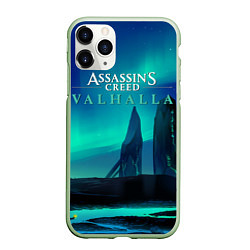 Чехол iPhone 11 Pro матовый ASSASSINS CREED VALHALLA, цвет: 3D-салатовый