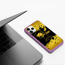 Чехол iPhone 11 Pro матовый BENDY AND THE INK MACHINE, цвет: 3D-фиолетовый — фото 2