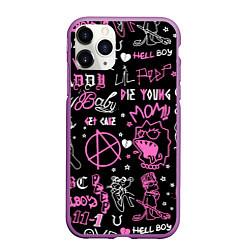 Чехол iPhone 11 Pro матовый LIL PEEP, цвет: 3D-фиолетовый