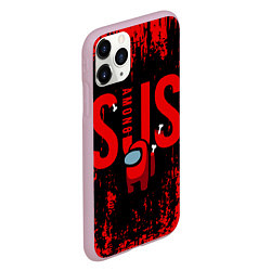 Чехол iPhone 11 Pro матовый Among Us, цвет: 3D-розовый — фото 2