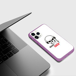 Чехол iPhone 11 Pro матовый Make some noise, цвет: 3D-фиолетовый — фото 2