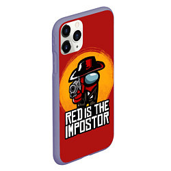 Чехол iPhone 11 Pro матовый Red Is The Impostor, цвет: 3D-серый — фото 2