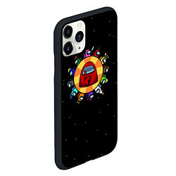 Чехол iPhone 11 Pro матовый Among Us, цвет: 3D-черный — фото 2