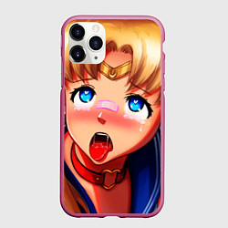 Чехол iPhone 11 Pro матовый SAILOR MOON AHEGAO, цвет: 3D-малиновый