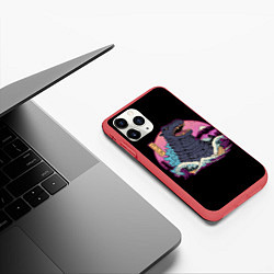 Чехол iPhone 11 Pro матовый Godzilla, цвет: 3D-красный — фото 2