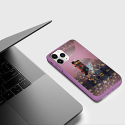 Чехол iPhone 11 Pro матовый AbstractWalking, цвет: 3D-фиолетовый — фото 2