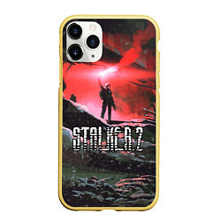 Чехол iPhone 11 Pro матовый Stalker 2, цвет: 3D-желтый