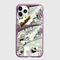 Чехол iPhone 11 Pro матовый Haikyu, цвет: 3D-фиолетовый