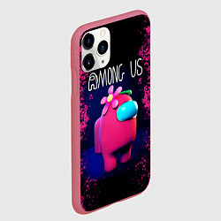 Чехол iPhone 11 Pro матовый AMONG US, цвет: 3D-малиновый — фото 2