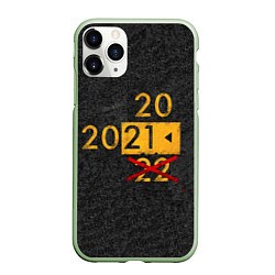 Чехол iPhone 11 Pro матовый 2022 не БУДЕТ, цвет: 3D-салатовый