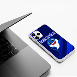 Чехол iPhone 11 Pro матовый BABY SHARK БЭБИ ШАРК, цвет: 3D-белый — фото 2