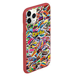 Чехол iPhone 11 Pro матовый Коллекция вкладышей Turbo, цвет: 3D-красный — фото 2