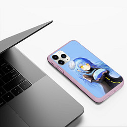 Чехол iPhone 11 Pro матовый Slime, цвет: 3D-розовый — фото 2