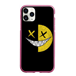 Чехол iPhone 11 Pro матовый SMILE, цвет: 3D-малиновый