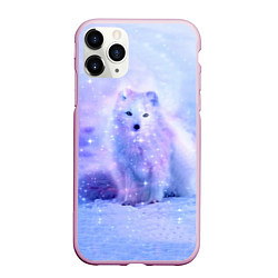 Чехол iPhone 11 Pro матовый Полярная Лисица, цвет: 3D-розовый