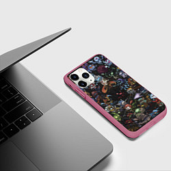 Чехол iPhone 11 Pro матовый Heros Dota 2, цвет: 3D-малиновый — фото 2