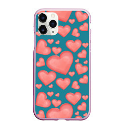 Чехол iPhone 11 Pro матовый Любовь, цвет: 3D-розовый