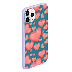Чехол iPhone 11 Pro матовый Любовь, цвет: 3D-светло-сиреневый — фото 2
