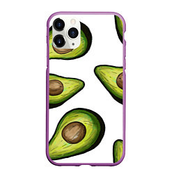 Чехол iPhone 11 Pro матовый Авокадо, цвет: 3D-фиолетовый