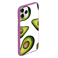 Чехол iPhone 11 Pro матовый Авокадо, цвет: 3D-фиолетовый — фото 2