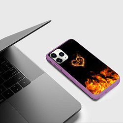 Чехол iPhone 11 Pro матовый BTS, цвет: 3D-фиолетовый — фото 2