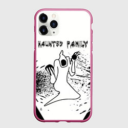 Чехол iPhone 11 Pro матовый KIZARU: HAUNTED FAMILY, цвет: 3D-малиновый