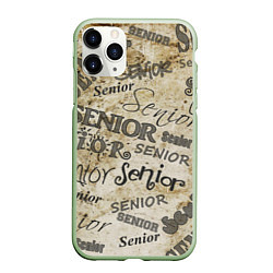 Чехол iPhone 11 Pro матовый Senior, цвет: 3D-салатовый