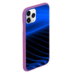 Чехол iPhone 11 Pro матовый Неоновые лучи, цвет: 3D-фиолетовый — фото 2