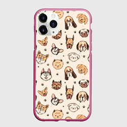 Чехол iPhone 11 Pro матовый Хипстерские собачки