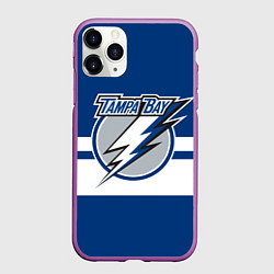 Чехол iPhone 11 Pro матовый TAMPA BAY LIGHTING, цвет: 3D-фиолетовый
