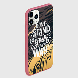 Чехол iPhone 11 Pro матовый Мотивация, цвет: 3D-малиновый — фото 2