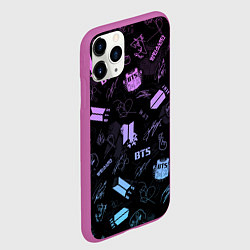 Чехол iPhone 11 Pro матовый BTS, цвет: 3D-фиолетовый — фото 2