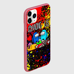 Чехол iPhone 11 Pro матовый AMONG US, цвет: 3D-малиновый — фото 2