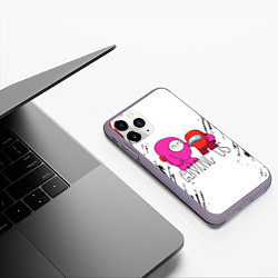 Чехол iPhone 11 Pro матовый Among Us Friend Z, цвет: 3D-серый — фото 2
