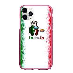 Чехол iPhone 11 Pro матовый Among Us Impasta, цвет: 3D-малиновый