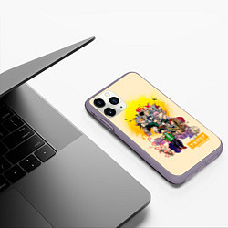 Чехол iPhone 11 Pro матовый Моя геройская академия, цвет: 3D-серый — фото 2