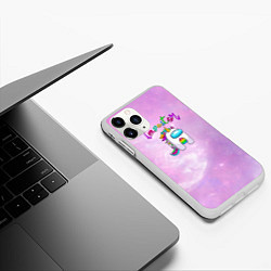 Чехол iPhone 11 Pro матовый Impostor Unicorn, цвет: 3D-белый — фото 2