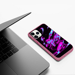 Чехол iPhone 11 Pro матовый НЕОНОВЫЙ ТАНДЖИРО, цвет: 3D-малиновый — фото 2
