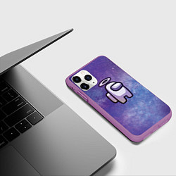 Чехол iPhone 11 Pro матовый Among Us, цвет: 3D-фиолетовый — фото 2