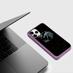 Чехол iPhone 11 Pro матовый Ведьмак Зима, цвет: 3D-фиолетовый — фото 2